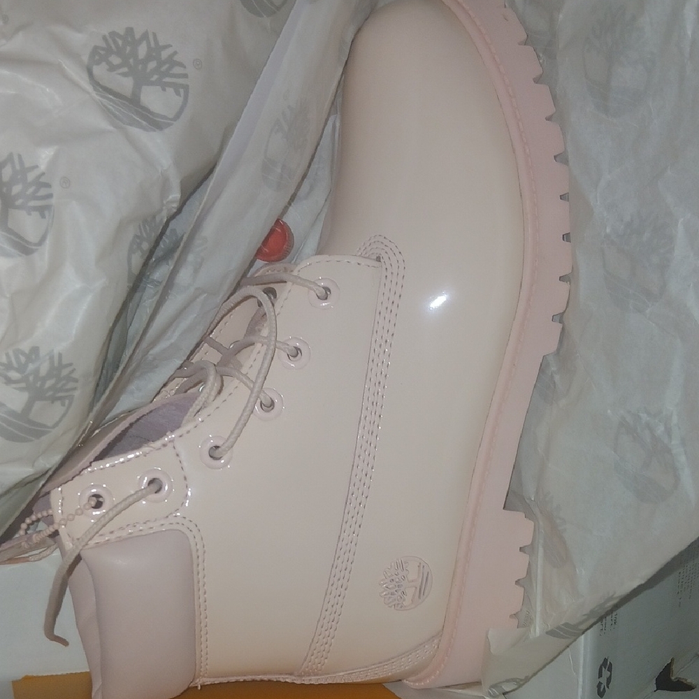 Timberland Women's Light Pink Combat Boots
